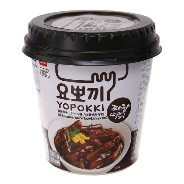  Bánh gạo tokbokki ăn liền Yopokki sốt tương đen ly 120g 