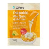  Bánh gạo Tokpokki Hàn Quốc O'food vị phô mai lốc 6 gói x 140 g 