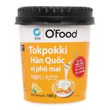  Bánh gạo Tokbokki Hàn Quốc O'food vị phô mai lốc 6 ly x 105g 