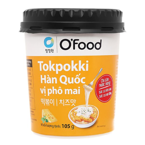  Bánh gạo Tokbokki Hàn Quốc O'food vị phô mai ly 105g 