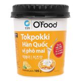  Bánh gạo tokbokki O'food vị phô mai lốc 6 ly x 105g 