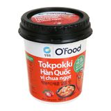  Bánh gạo Tokpokki Hàn Quốc O'food vị chua ngọt ly 105 g 