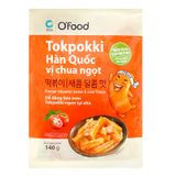  Bánh gạo tokpokki O'food vị chua ngọt gói 140g 