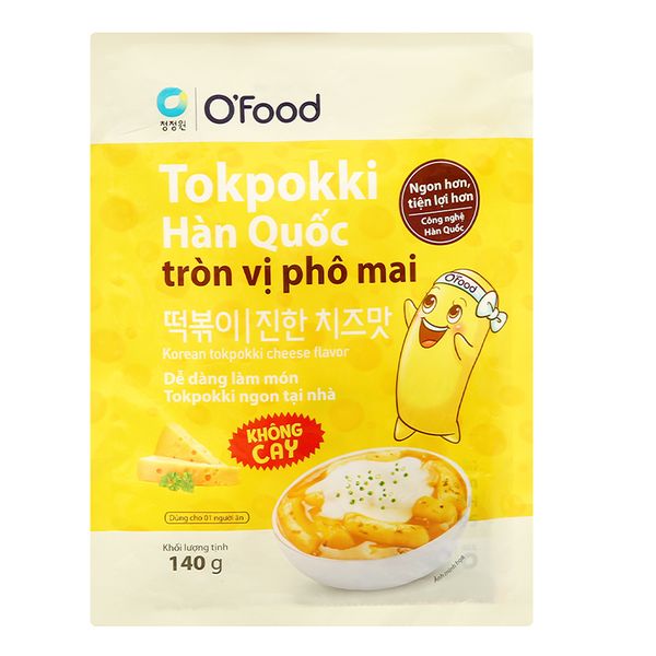  Bánh gạo tokpokki O'food vị phô mai gói 140g 