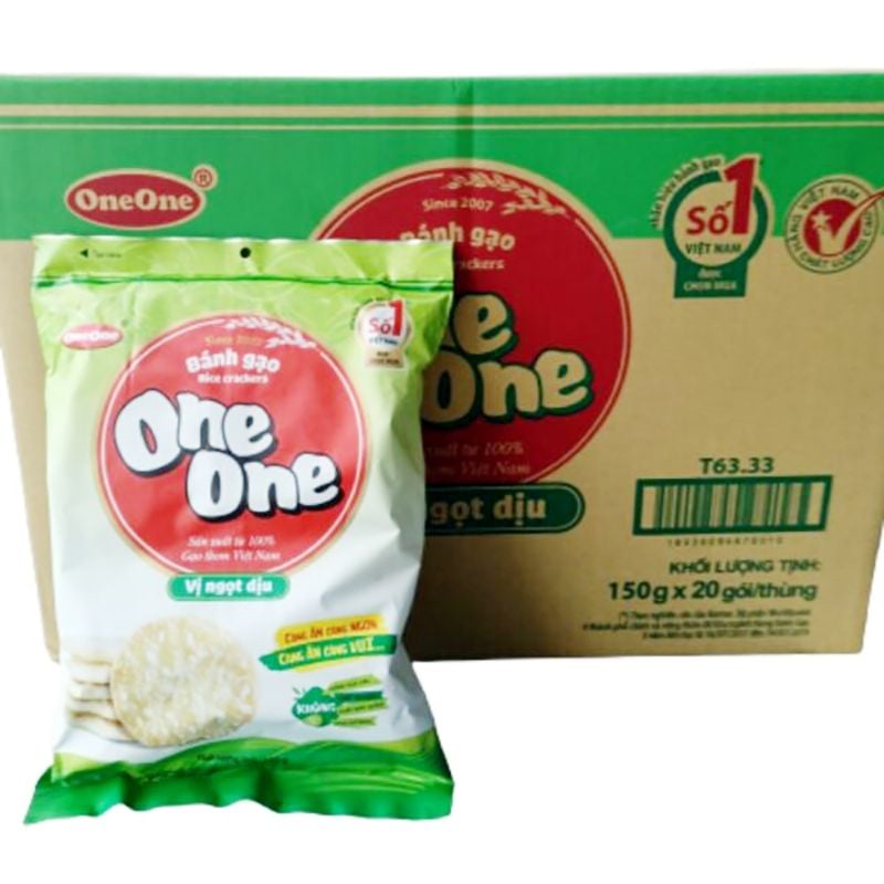  Bánh gạo vị ngọt dịu One One thùng 20 gói x 150g 