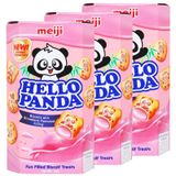  Bánh gấu Meiji Hello Panda nhân kem dâu hộp 50g 