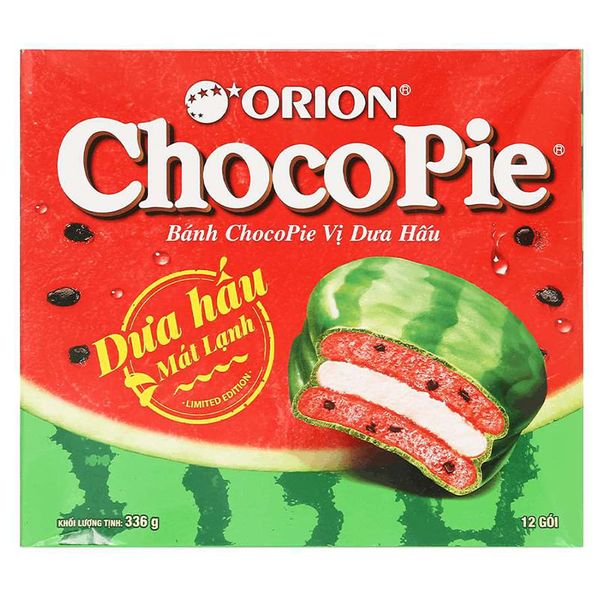  Bánh Orion Chocopie vị dưa hấu 12 bánh hộp 360g 