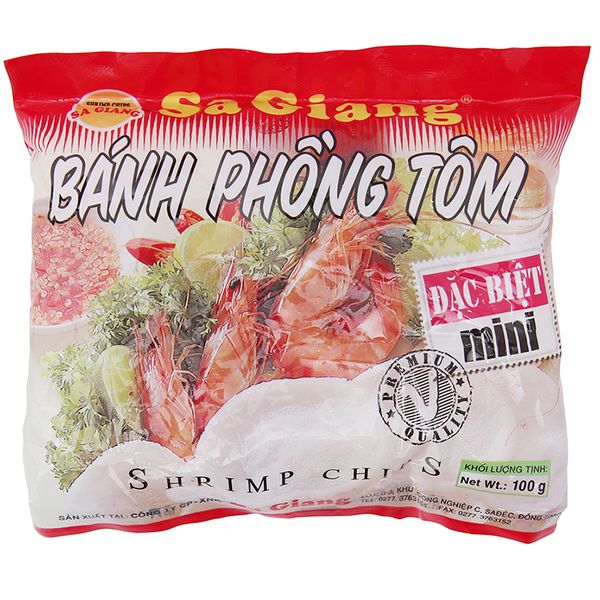  Bánh phồng tôm mini đặc biệt Sa Giang gói 100g 