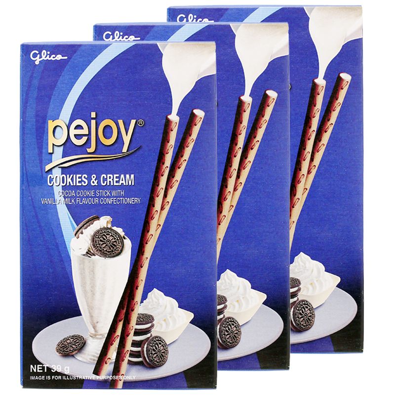  Bánh que Glico Pejoy cookies & cream hộp 39g 