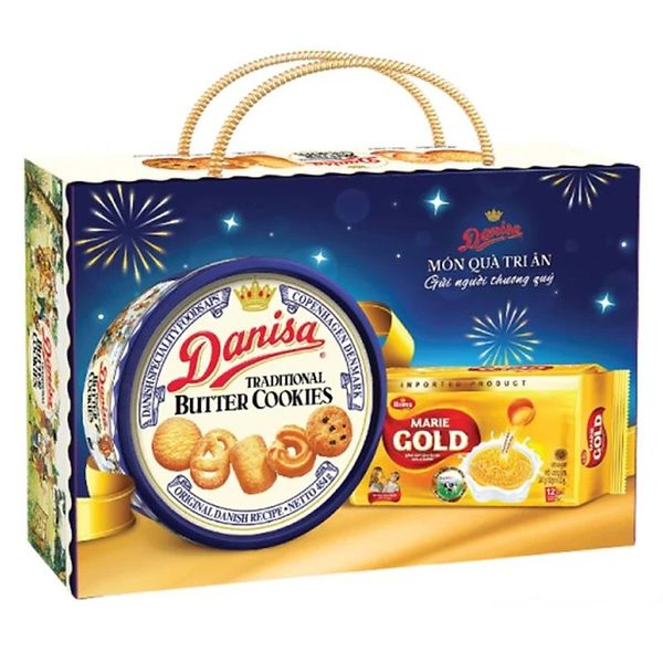  Bánh quy Danisa Marie gold hộp quà tết 454G + 240g 