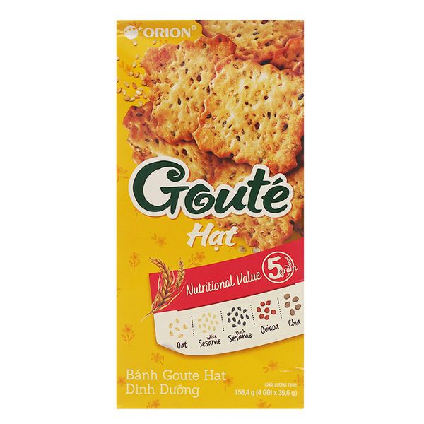  Bánh quy hạt Gouté Orion hộp 158,4g 