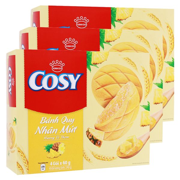  Bánh quy nhân mứt thơm Cosy bộ 3 hộp x 240g 