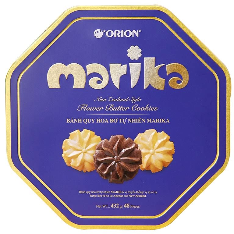  Bánh quy Orion Marika 2 vị chocolate và bơ bộ 2 hộp x 432g 