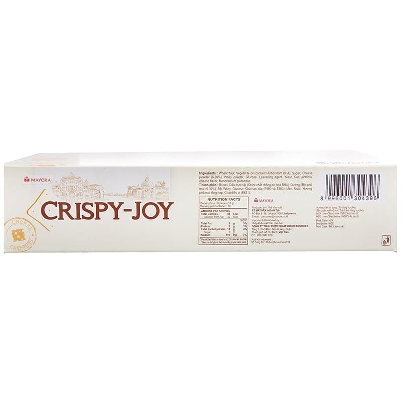  Bánh quy vị phô mai Crispy Joy bộ 2 hộp x 180g 