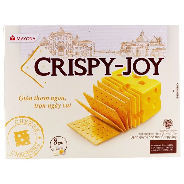  Bánh quy vị phô mai Crispy Joy hộp 180g 