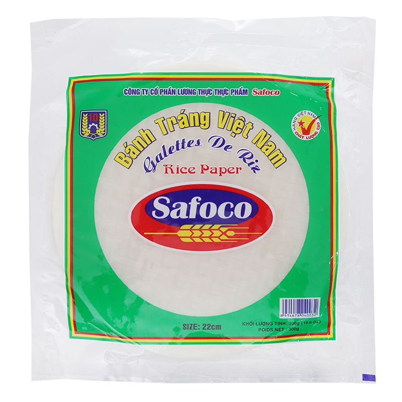  Bánh tráng Safoco 22cm thùng 20 gói x 300g 