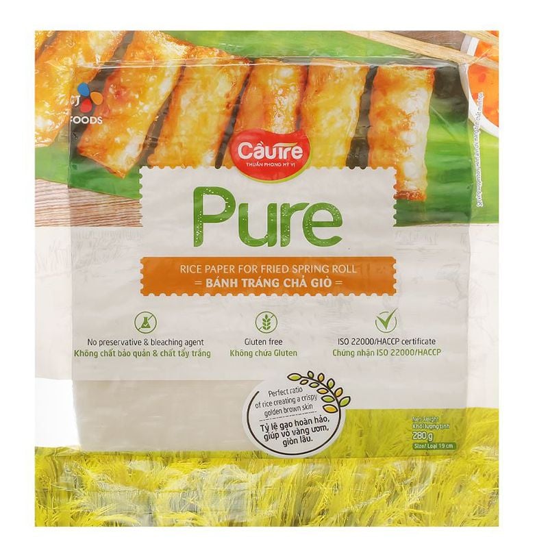  Bánh tráng cuốn chả giò Cầu Tre 19cm gói 280g 