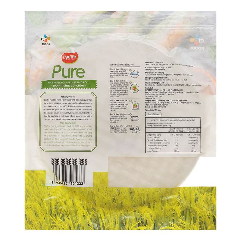  Bánh tráng gỏi cuốn Cầu Tre 22cm gói 280g 