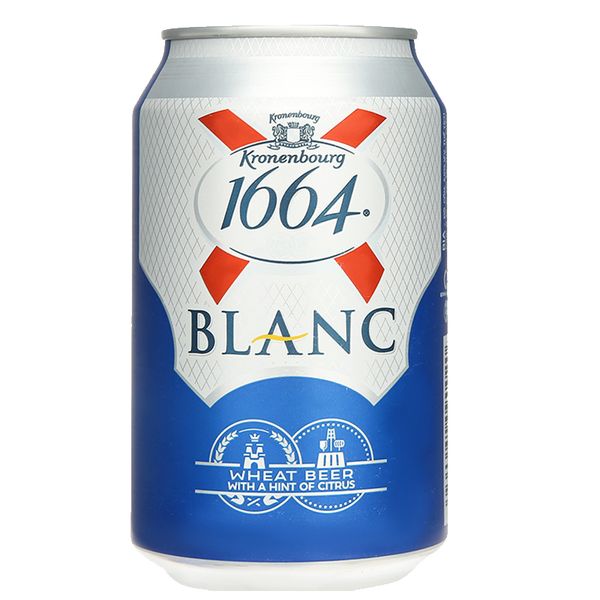  Bia Blanc 1664 Kronenbourg lon 330ml Giá Sỉ 