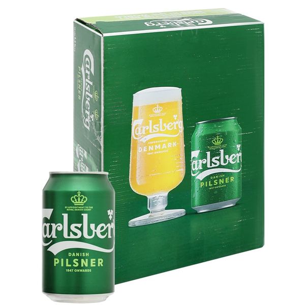  Bia Carlsberg Danish Pilsner thùng 24 lon x 330ml 