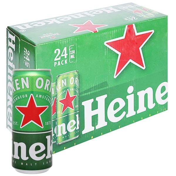  Bia Heineken Sleek thùng 24 lon x 330ml 
