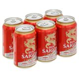  Bia Sài Gòn đỏ Export lốc 6 lon x 330ml 