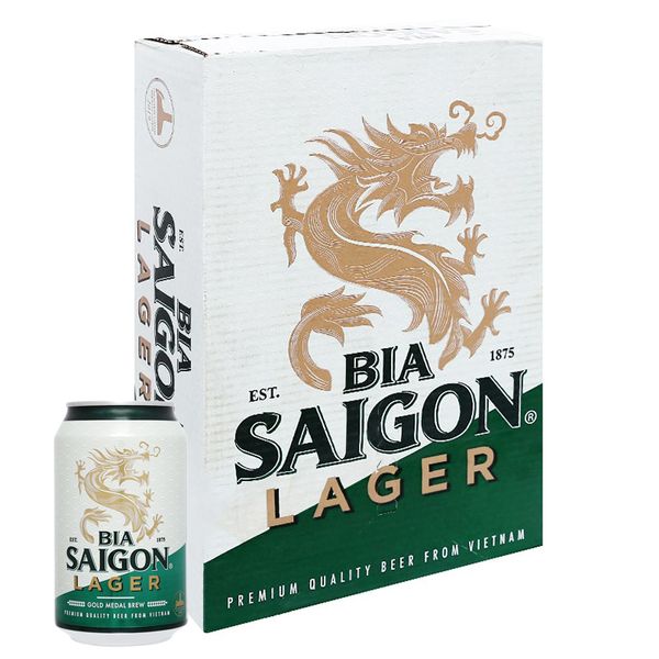  Bia Sài Gòn Lager thùng 24 lon x 330ml 