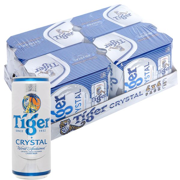  Bia Tiger Crystal thùng 24 lon x 330ml 