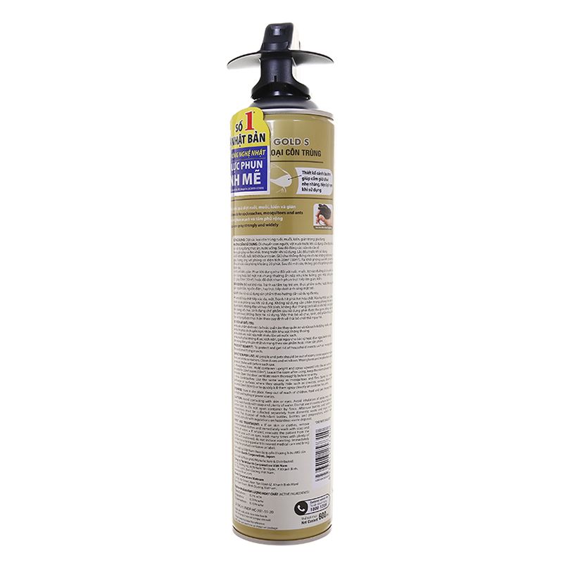  Bình xịt côn trùng ARS Jet Gold S không mùi chai 600ml 
