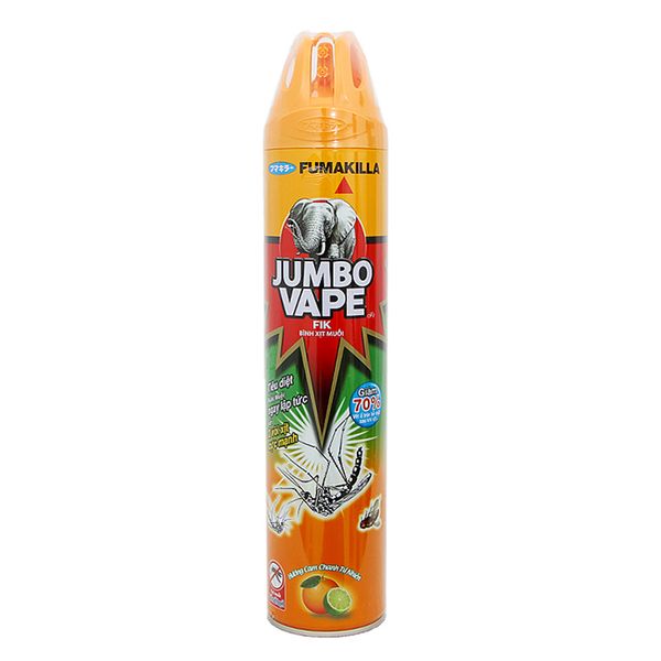  Bình xịt muỗi Jumbo Vape FIK hương cam chanh chai 600 ml 