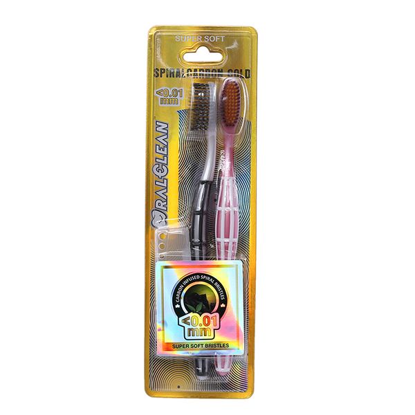  Bộ 2 bàn chải siêu mảnh Oral-Clean Spiral Carbon Gold 