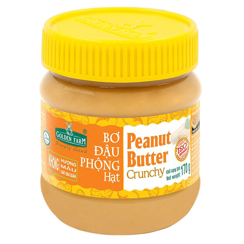  Bơ đậu phộng hạt Golden Farm hũ 510g 