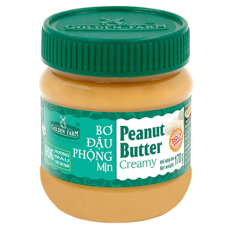  Bơ đậu phộng mịn Golden Farm hũ 510 g 
