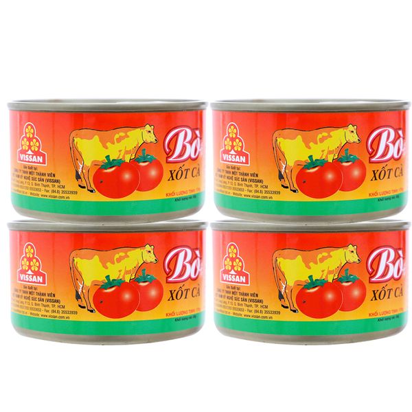  Bò sốt cà Vissan lốc 4 hộp x 170 g 