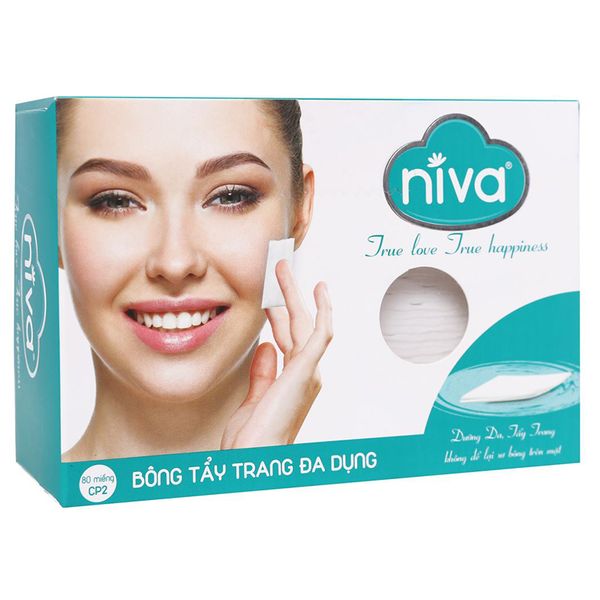  Bông tẩy trang đa dụng Niva CP2 hộp 80 miếng 