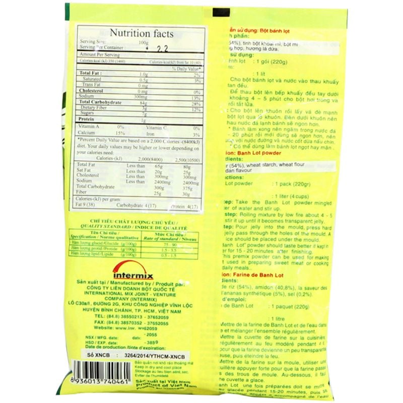  Bột bánh lọt Mikko Hương Xưa thùng 40 gói x 220 g 