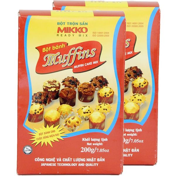  Bột bánh Muffins Mikko bộ 2 hộp x 200 g 