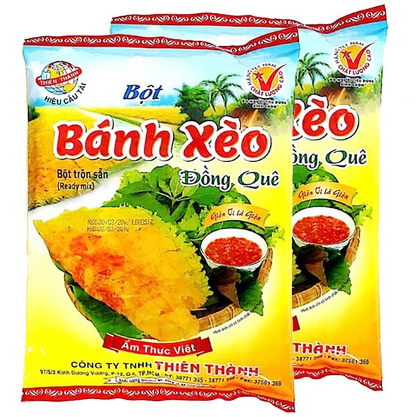  Bột bánh xèo Đồng Quê thiên thành bộ 2 gói x 400g 