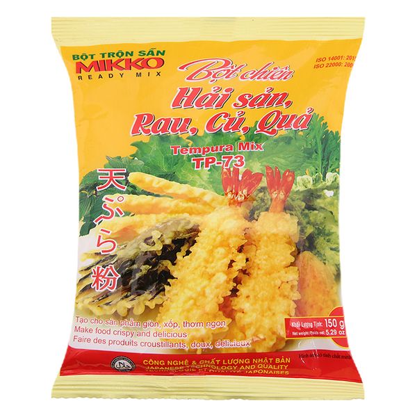  Bột chiên Mikko Tempura hải sản rau củ quả gói 150 g 