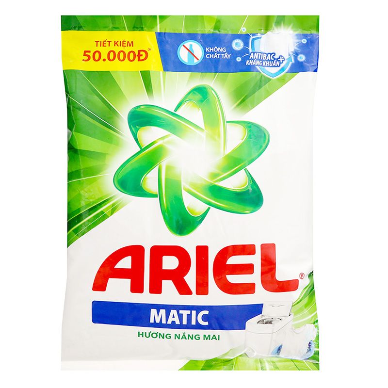  Bột giặt Ariel sạch hoản hảo hương nắng mai khử mùi hôi gói 8,5 kg 