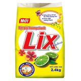  Bột giặt Lix Extra hương chanh túi 2,4 kg 