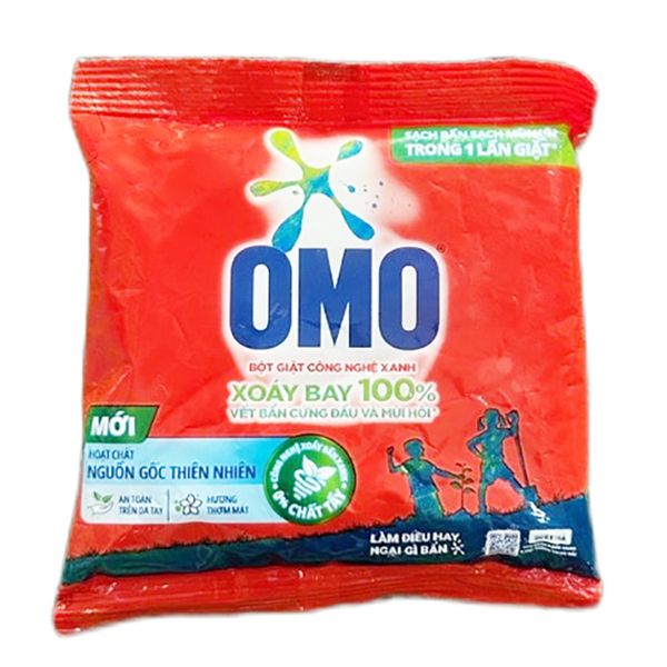 Bột giặt OMO đỏ hệ bọt thông minh gói 100 g 