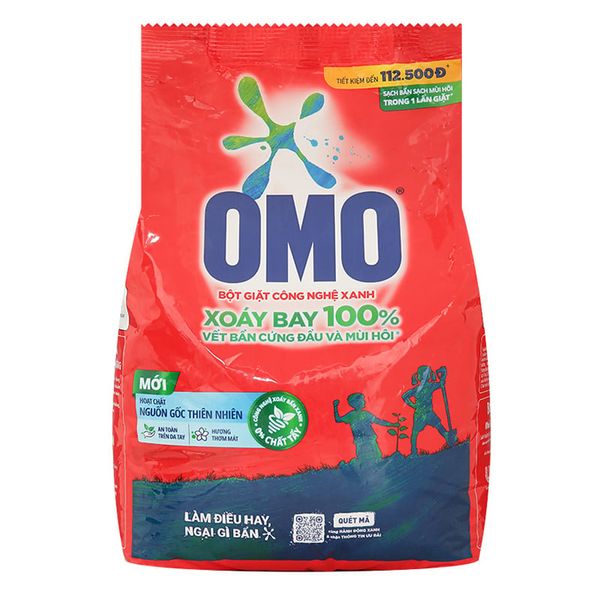  Bột giặt OMO đỏ hệ bọt thông minh gói 380g 