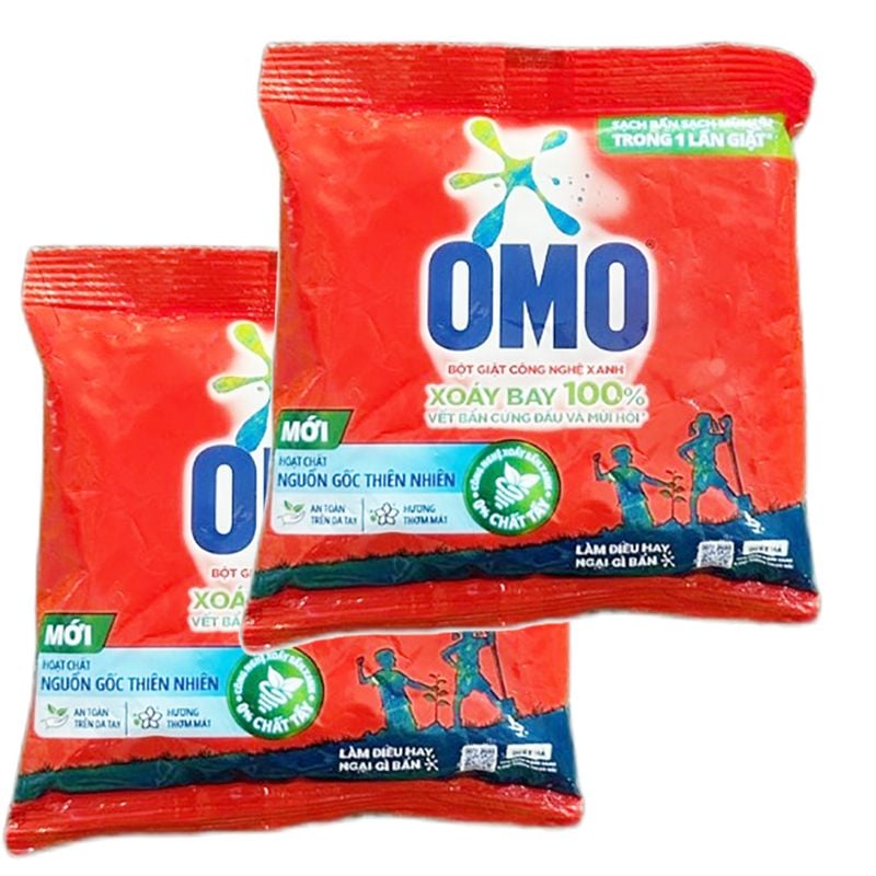  Bột giặt OMO đỏ hệ bọt thông minh gói 100 g 