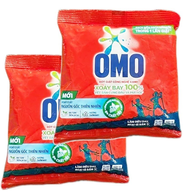  Bột giặt OMO đỏ hệ bọt thông minh thùng 140 gói x 100 g 