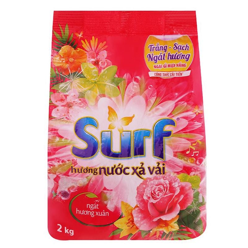  Bột giặt Surf hương nước xả vải gió xuân nồng nàn gói 800 g 