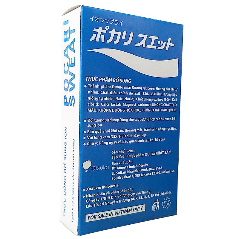  Bột khoáng bổ sung ion Pocari Sweat thùng 25 hộp x 5 gói x 13g 
