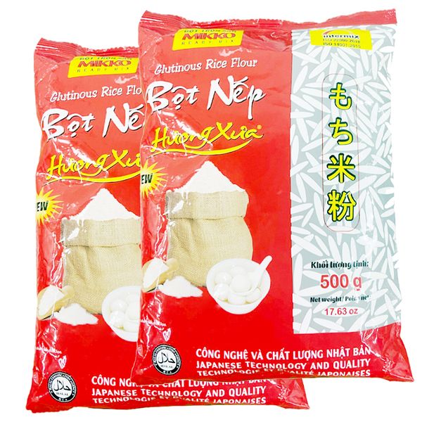  Bột nếp Hương Xưa Mikko bộ 2 gói x 500g 