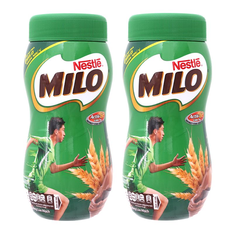  Thức uống từ mầm lúa mạch Milo Nestlé 2 hũ x 400g + Tặng sữa đặc 