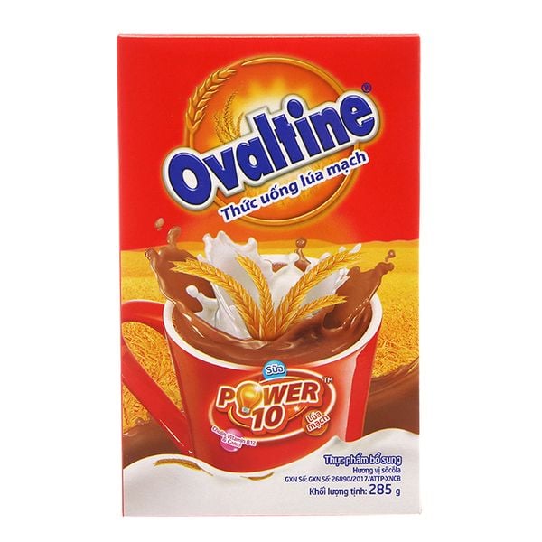  Bột thức uống lúa mạch Ovaltine Power 10 sô cô la hộp 285g 